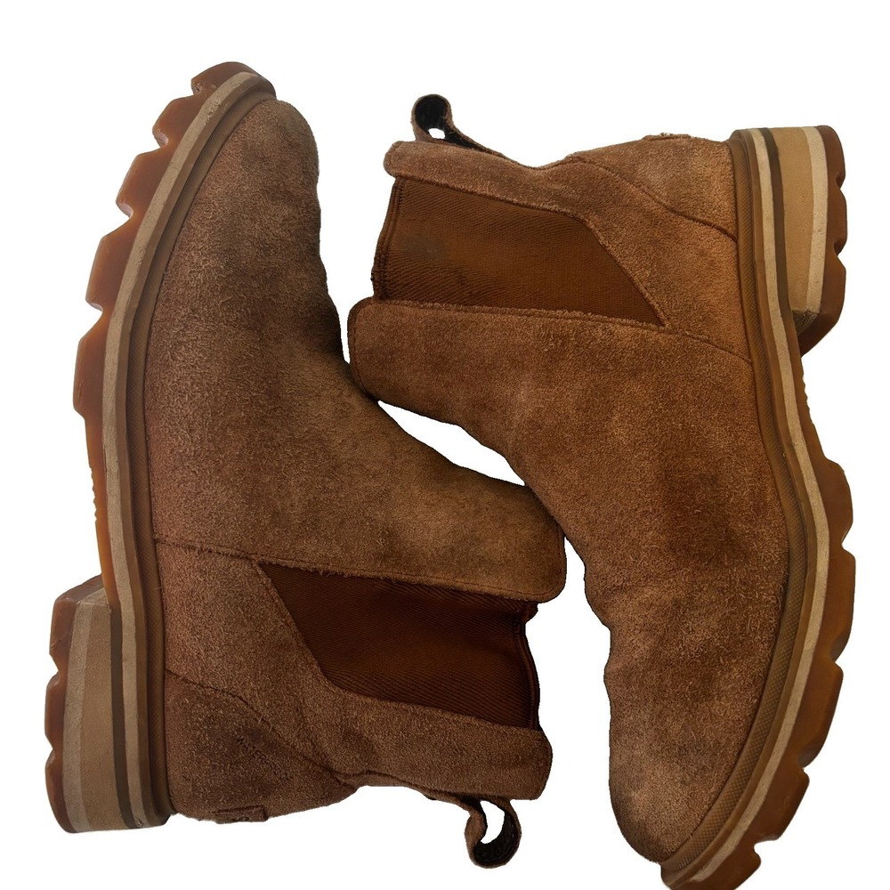 SOREL Lennox Chelsea Ankle Boot 7.5 Velvet Tan Pull On  Weatherproof #NL4407-242